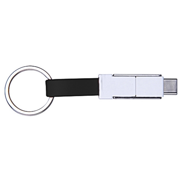 3 in 1 USB Slide Magnet Charging Cable w/ Keychain - Image 4