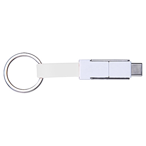 3 in 1 USB Slide Magnet Charging Cable w/ Keychain - Image 6