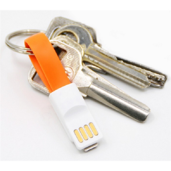 2 in 1 Mini Magnetic USB Cable Key Chain Type - Image 1