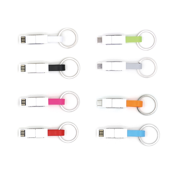 4 in 1 Mini Magnetic USB Data sync Charging Cable in Key Cha - Image 2