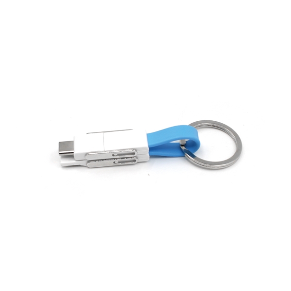 4 in 1 Mini Magnetic USB Data sync Charging Cable in Key Cha - Image 6