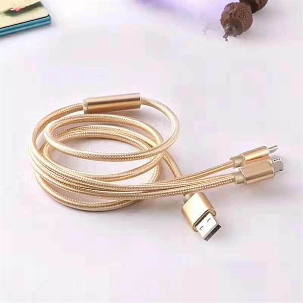 3 IN 1 Nylon USB Charging Cable - Image 2
