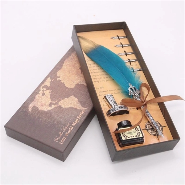 Luxury Calligraphy Feather Dip Pen Gift Box - Image 4