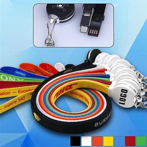 3 in 1 Round Lanyard Charging Cable