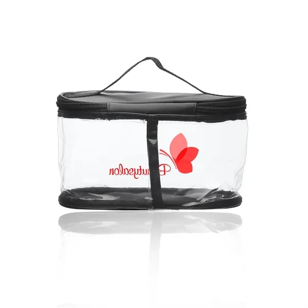 Clear PVC Cosmetic Travel Bag with Handle - Image 3