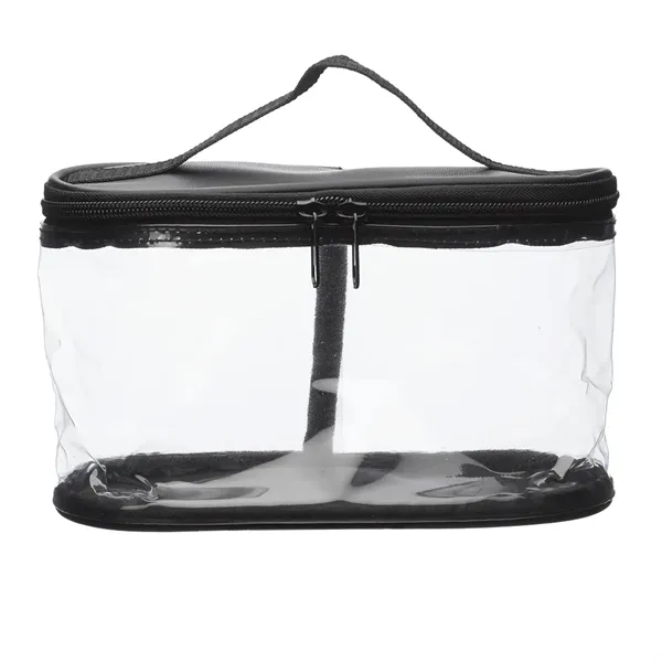 Clear PVC Cosmetic Travel Bag with Handle - Image 4