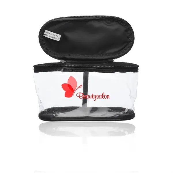 Clear PVC Cosmetic Travel Bag with Handle - Image 6