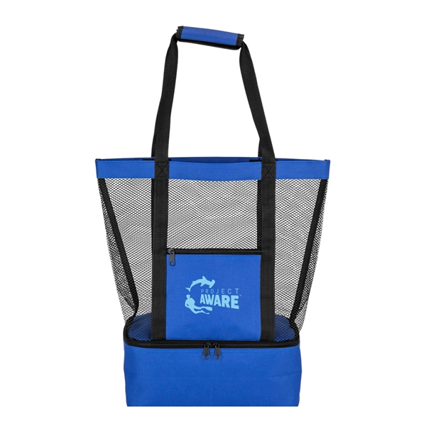 Combo Mesh Tote Cooler Bag - Image 3