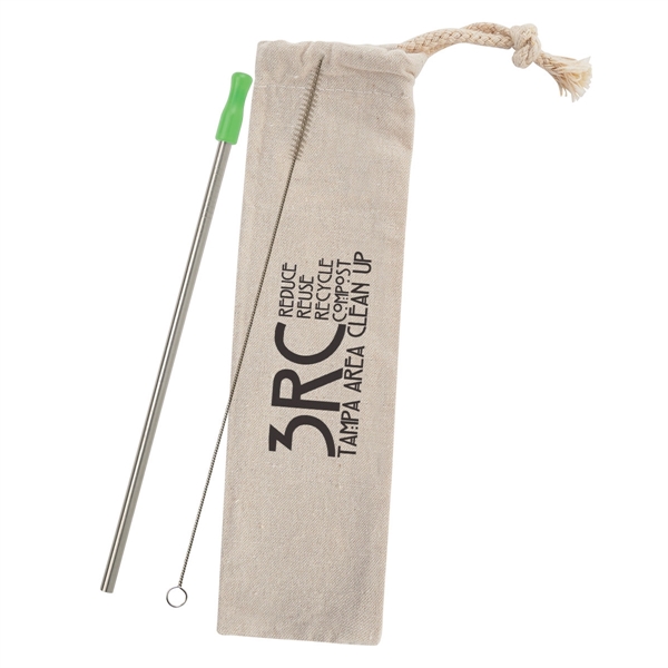 Stainless Straw Kit With Cotton Pouch - Image 4
