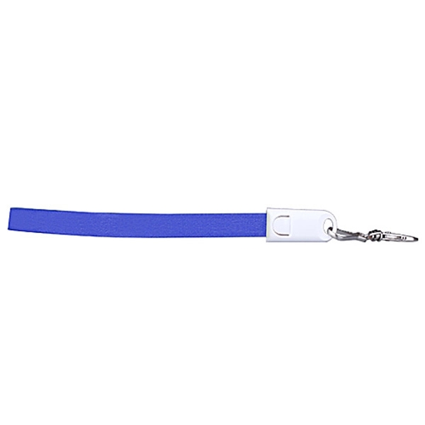 2 in 1 USB Fast Charger Cable with Ruler Polyester Lanyard - Image 2