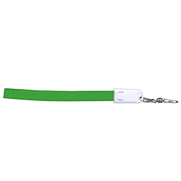 2 in 1 USB Fast Charger Cable with Ruler Polyester Lanyard - Image 3