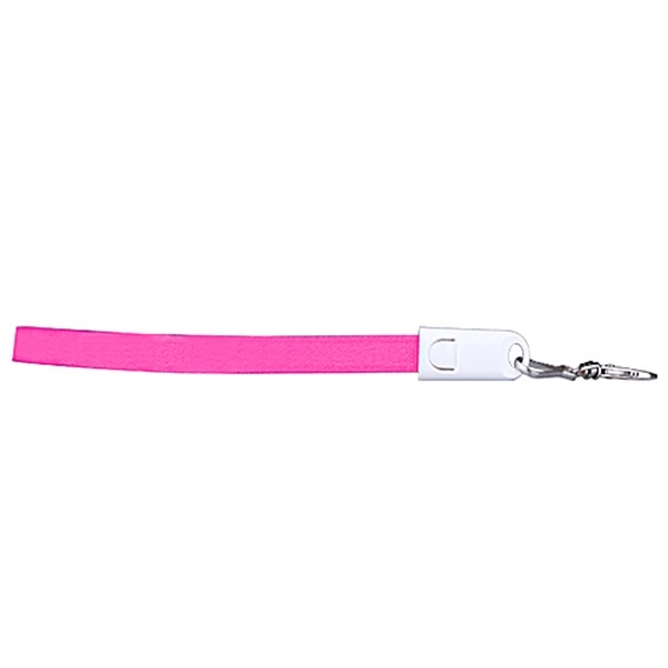 2 in 1 USB Fast Charger Cable with Ruler Polyester Lanyard - Image 6