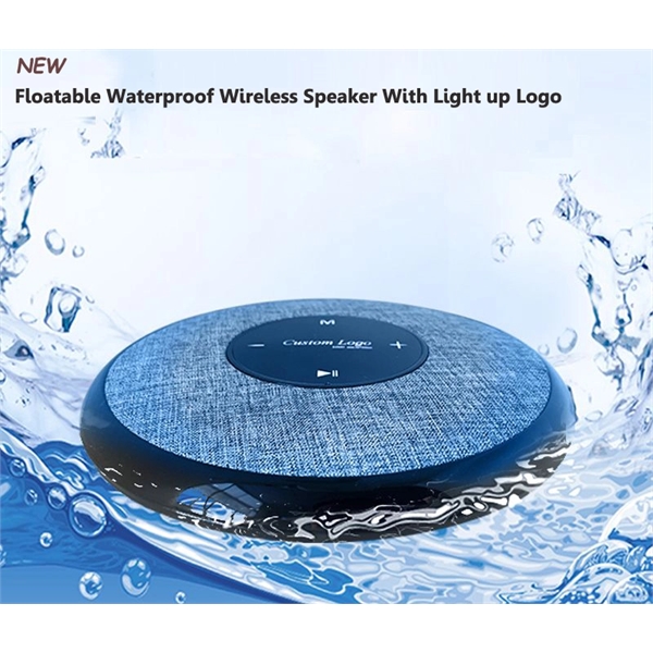 Floatable Waterproof Bluetooth Speaker with Light up Logo - Image 1