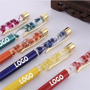 Luxury Flower Metal Ballpoint Pens
