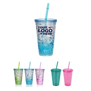 Double Wall Acrylic Tumbler with Removable Straw
