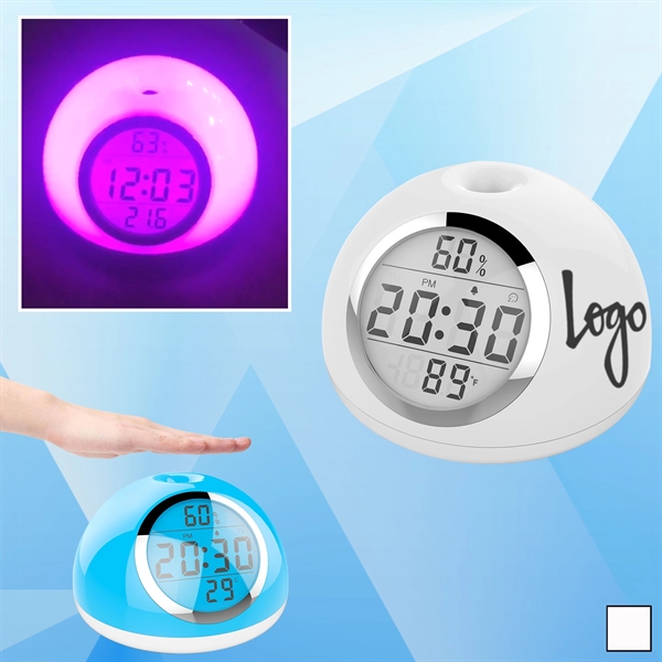 Rechargeable Table Lamp w/ Clock - Image 1