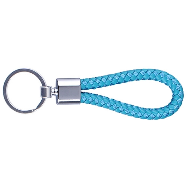 Braided Woven Rope Rings Keychain - Image 2