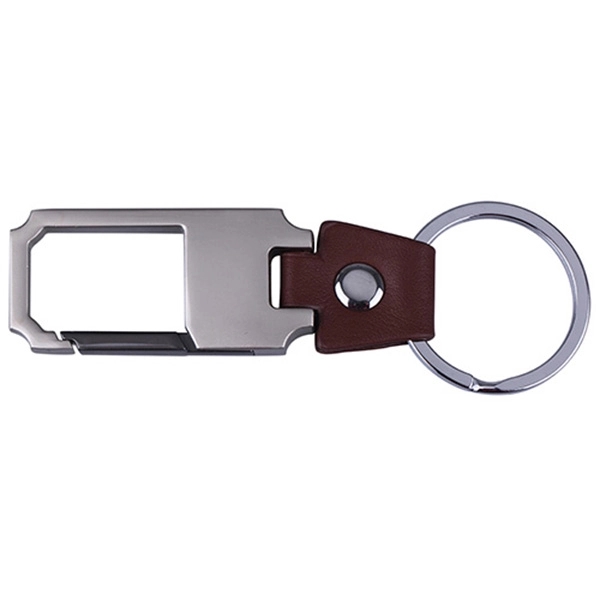 Elegant Metal Leather Keychain - Image 3