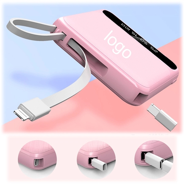4800mah Mobile Power Bnak With Charging Cable - Image 2
