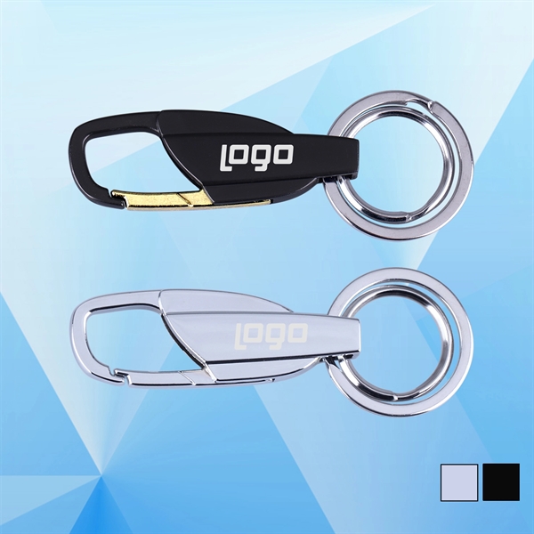 Elegant Metal Keychain With Double Rings - Image 1