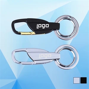 Elegant Metal Keychain With Double Rings
