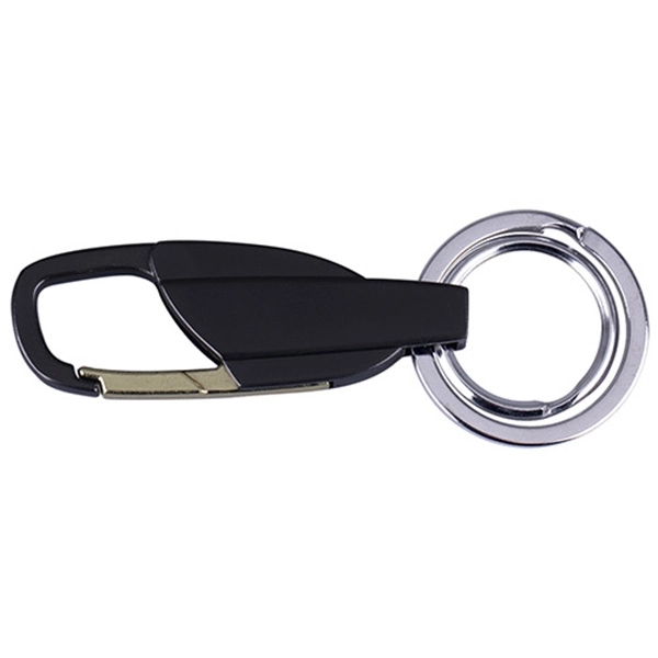 Elegant Metal Keychain With Double Rings - Image 2