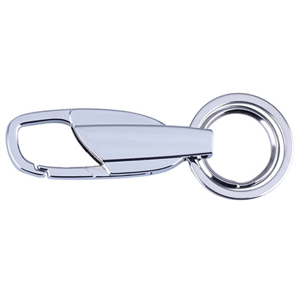 Elegant Metal Keychain With Double Rings - Image 3