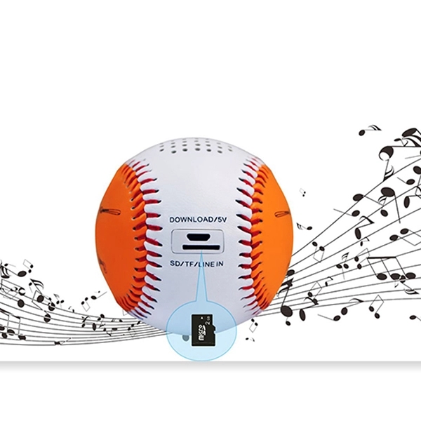 High Quality Baseball Shaped Bluetooth Speaker with Buttons - Image 4