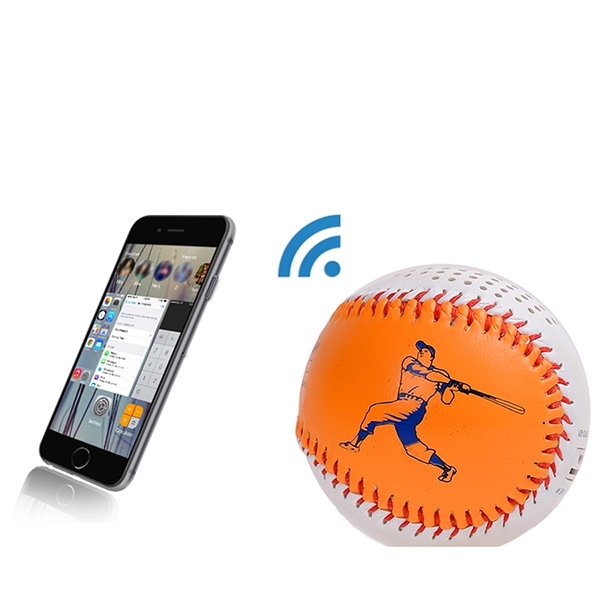 High Quality Baseball Shaped Bluetooth Speaker with Buttons - Image 6