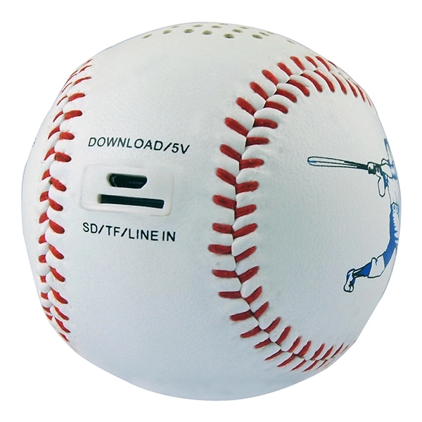 High Quality Baseball Shaped Bluetooth Speaker with Buttons - Image 7