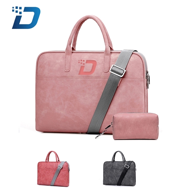 PU Leather Waterproof Laptop Conference Bag - Image 1