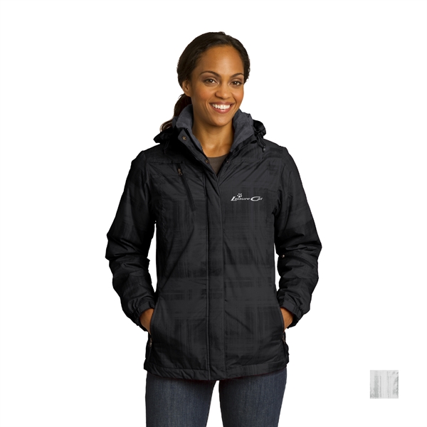 Port Authority® Ladies Brushstroke Print Insulated Jacket - Image 1
