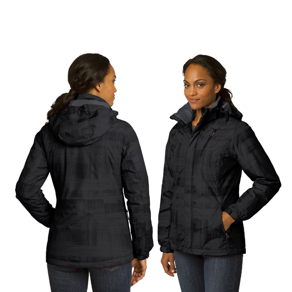 Port Authority® Ladies Brushstroke Print Insulated Jacket - Image 2
