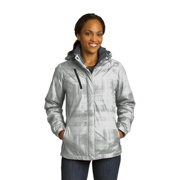 Port Authority® Ladies Brushstroke Print Insulated Jacket - Image 3