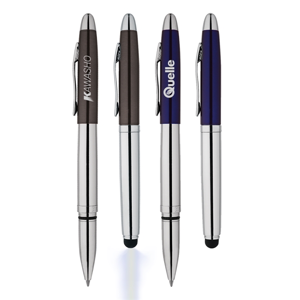 Cosmo 3-in-1 Metal Pen, LED Light And Stylus - Image 1