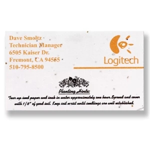 Seeded Paper Business Card