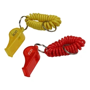 Translucent Wrist Coil With Whistle Keyring