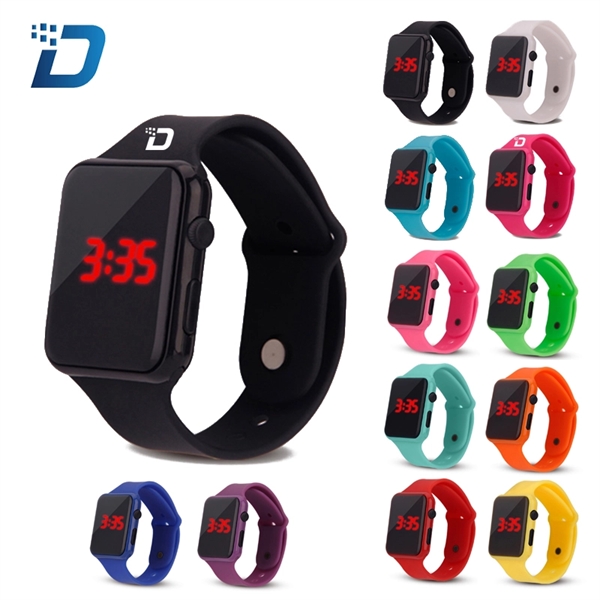 Square LED Digital Sport Watches - Image 1