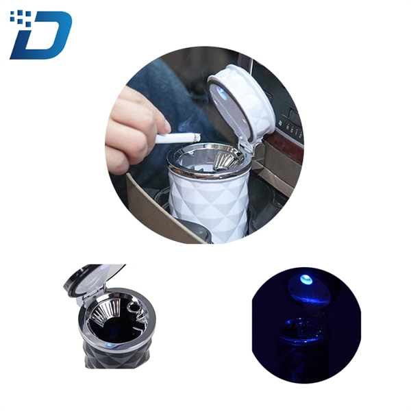 Car Lighted Porcelain Heat Resistant Diamond Ashtray - Image 2