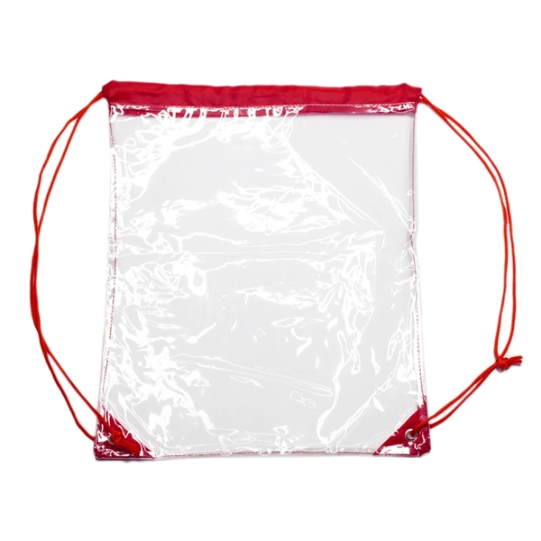 Clear PVC Drawstring Backpack w/ Matching Drawstring - Image 4