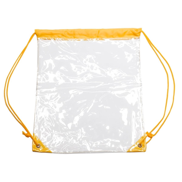 Clear PVC Drawstring Backpack w/ Matching Drawstring - Image 5