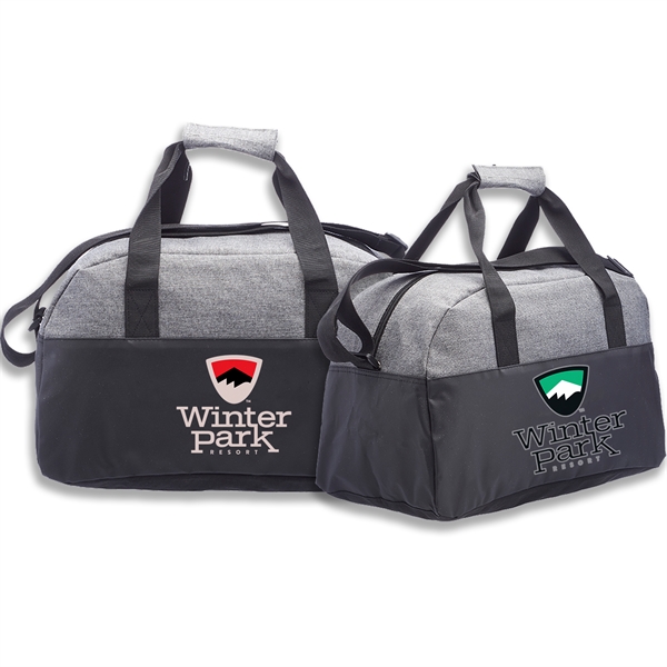 Two-Tone Classic Duffel Bag w/ Shoulder Strap