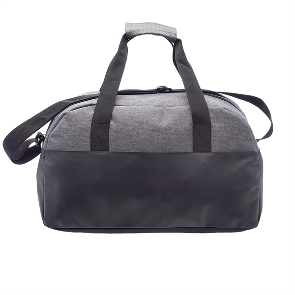 Two-Tone Classic Duffel Bag w/ Shoulder Strap - Image 3