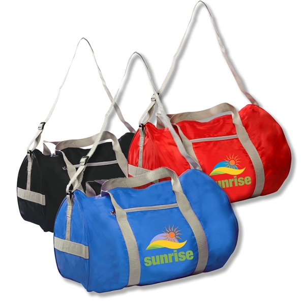 Economy Polyester Duffel Bags w/ Large Compartment