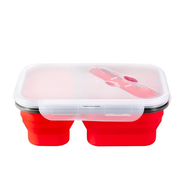 Silicone Lunch Box With Two Compartments - Image 5