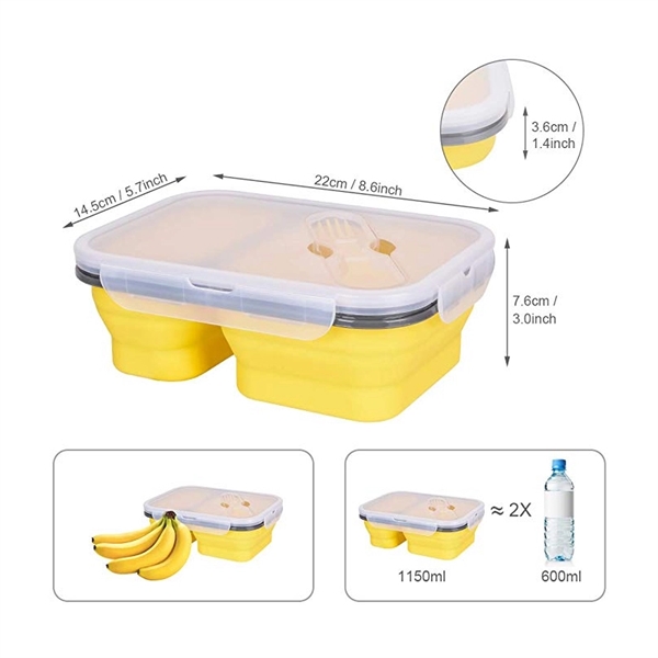 Silicone Lunch Box With Two Compartments - Image 7