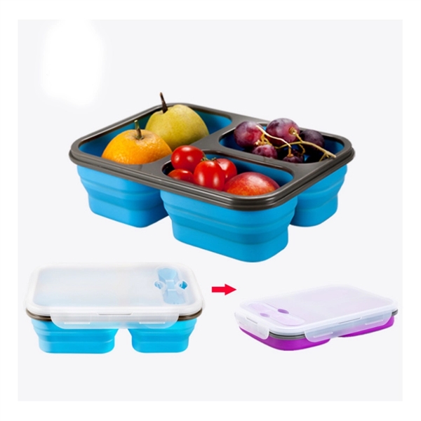 Silicone Lunch Box With Three Compartments - Image 2