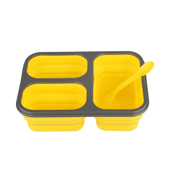 Silicone Lunch Box With Three Compartments - Image 4