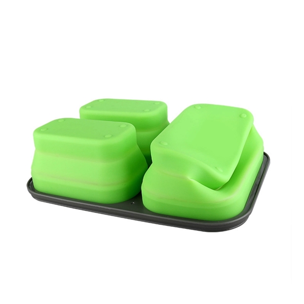 Silicone Lunch Box With Three Compartments - Image 5