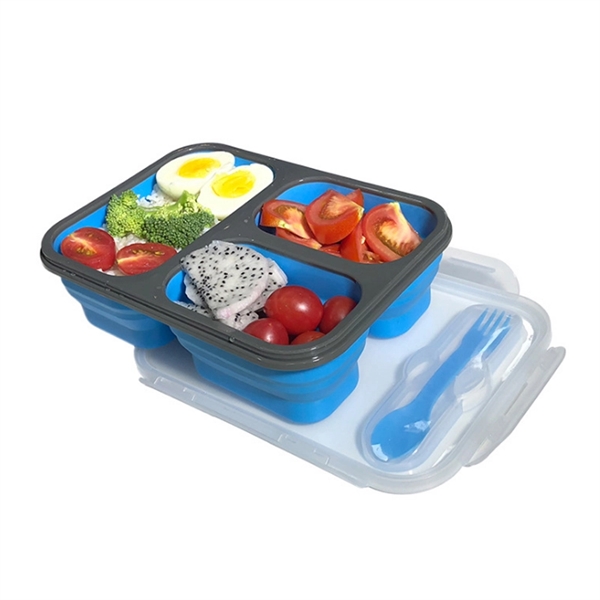 Silicone Lunch Box With Three Compartments - Image 6